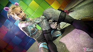 Ladyboy heavily tattooed sisy gets ass-fuck fisted from mistress - female domination extreme