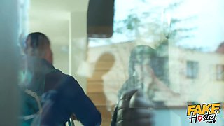 Fake hostel - he sends his thick tastey cougar wifey in to nail a schoolgirl