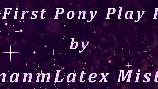 Slave Girls First Pony Play Humiliation by German Latex Mistress