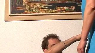 The couple enjoys fucking while watching porn