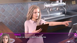 Donk, visual novel game, blonde teen