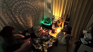 Bi-gal. Two beautiful big-breasted gals flirting in the