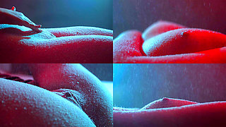 Snow Falling on My Tits and Pussy - Softcore Christmas Tease Closeup