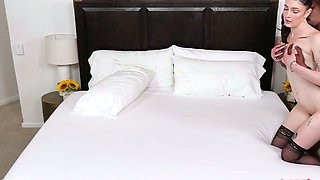 Ember Slowly Takes Anal For The First Time On Her Nervous