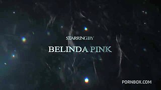Sexy teen Belinda pink in erotic milk show in first DP interracial