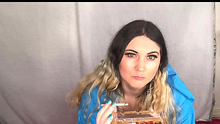 BBW Whore Just Loves Chain Smoking Her Strawberry Cigarettes