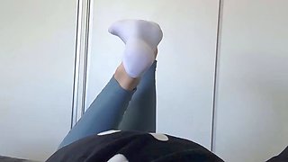 Maitresse Madelines solo foot fetish POV