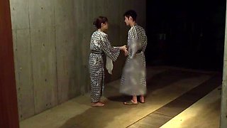 Small titted asian beauty giving blowjob