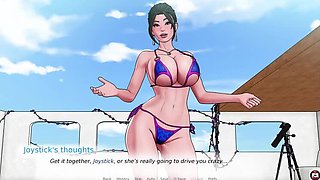 Joy Stick Cinema: Swim Suit Fantasy - Big Tits MILF in Heels - 4K Hentai Parody