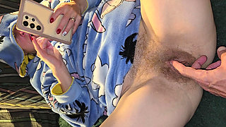 His fingers in pussy and mine on clitoris