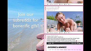 Big Tits Blonde Gags on Massive Pie for Amazon