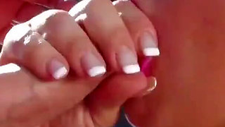 Horny babe gets banged outdoors