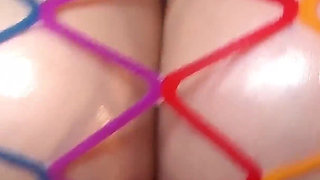 Oiled Big Tits Caught the Dick in the Net! by Lilykoti
