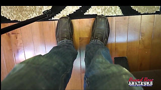 Blonde Piper and Brunette Jamie Litton Tiny Coeds Lesbian Licking Fun!