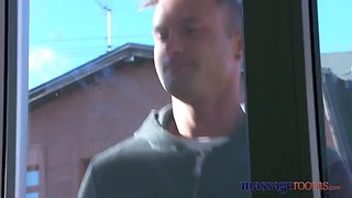 Massage bedrooms blondie beauty gets banged and creampied by girl’s boyfriend