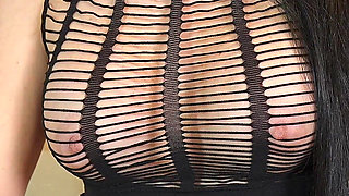 Busty Stepmom in Pantyhose Loves to Jerk off Her Stepson's Cock