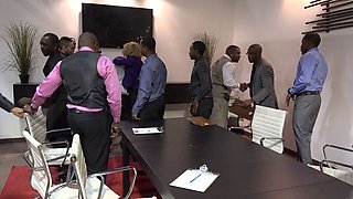 Hillary Earns the Black Vote: MILF Blonde Swallows in