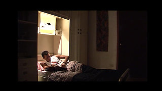 MILF Stepmom Discovers Guy Masturbating and Touching His Pussy