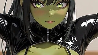 Latex Uniform: a Curvy Orc's House Seduction