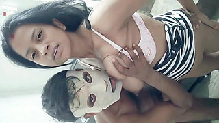 Hard Fuck with Home Servant When Husband Not in Home