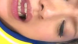 Japanese Cheerleader Squirts and Gets Her Hairy Pussy Pumped in Hot Gangbang