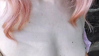 This Afternoon the Weather Was Really Nice, Perfect for Showing off My Tits Outside