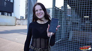 German Scout - Small Redhead Teen 18 Peach Delina Pick up for First Casting Fuck