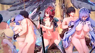 Wuthering Waves - Harem Sex Party - 3D Hentai Animation