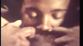 Hairy chick sprayed in her mouth by a big black cock