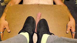 Using My Sexy Green Socks to Make Him Cum