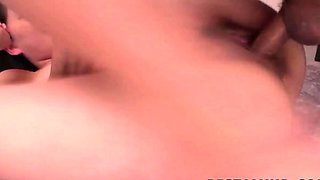 Dirty gal Risa Shimizu gets creampied and finger tickling