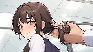 Waifu Secretary POV - Close-up Nylon Teasing & Sneaky Cunnilingus Play Warm up