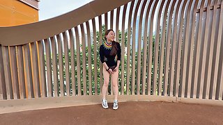 Japanese wife gets exposed and creampied hard in the cabinby her trainer