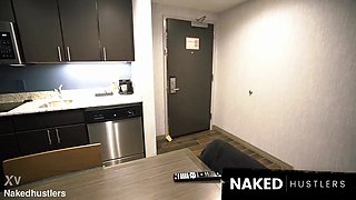 Hot sexy MILF gags on black dick