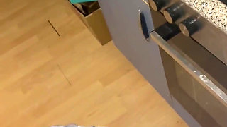 18 Year Old Gives BJ in Kitchen