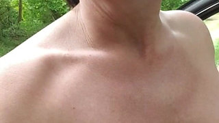 Julie Pulls Naked on the Side of the Road