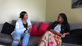 Steamy Spunky Ejaculations Inbetween two Black Girls