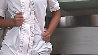 Hot Stocking Nurse Marry Queen Strips to Black Panties, Stockings & Garter Belt