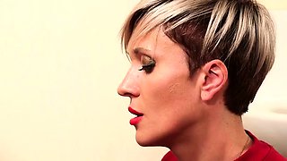 Kinky CFNM voyeur helps guy release