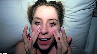 Little Slut take Huge Facial - little Arden little arden