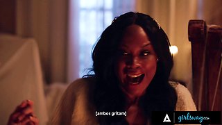 Goth Lana Smalls and August Skye Conjure Fucking Spirit with Busty MILF Penny Barber in Steamy