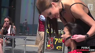 Mouthgagged bigbooty babe get humiliated