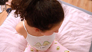 Shy Little Stepdaughter Getting Bred Deeply in Missionary