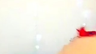 Big tit brunette sucks a big cock POV