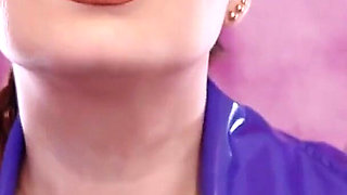 Asmr Video- Hot Sounding - Blue Nitrile Gloves Fetish Close up Video