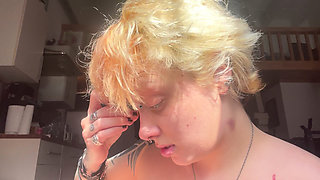 Goth Girl in the Sun Nose Fetish Nose Rubbing Pig Nose