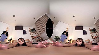 Fetish Asian Japanese POV VR Hardcore - perky tits brunette with hairy pussy