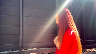 Italian Horny MILF Artemisia Love Showing Her Juicy Big Boobs Bouncing Outdoor