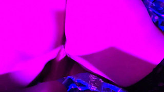 Sex Toy Play with a Nylon Foot Job, Cumming on Her Feet!