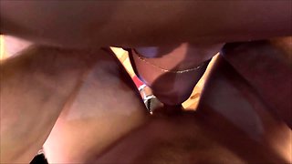 Amateur girlfriend handjob and blowjob with facial